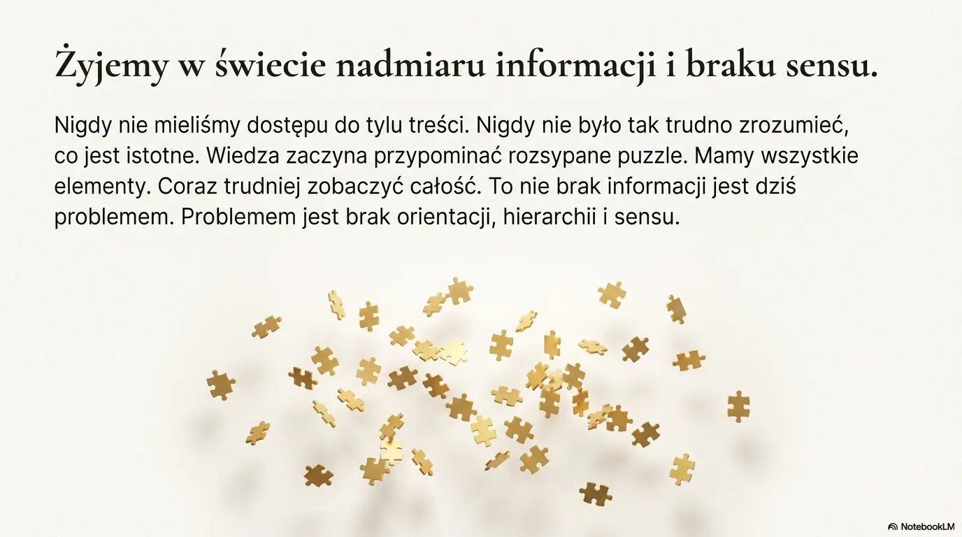 Hałas Informacyjny - Fragmentacja Wiedzy - Kryzys Sensu