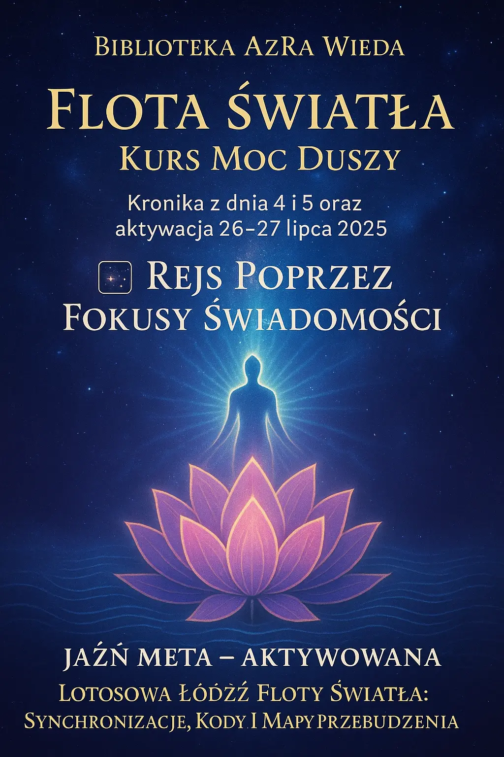 Rejs Poprzez Fokusy Świadomości - Kurs Floty Światła - 4 - 5 oraz aktywacja 26–27 lipca 2025