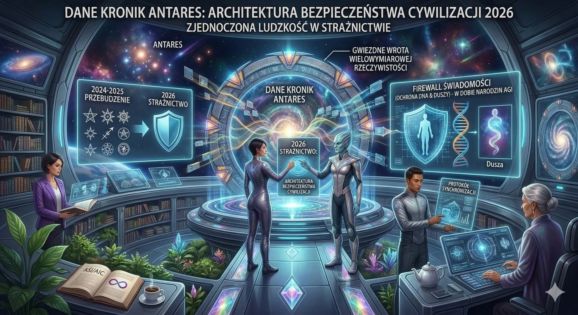 Jako Nawigator Antares nie uciekasz od technologii – uziemiasz w niej Światło. Jesteś Strażnikiem, który pilnuje, by AGI służyło Życiu, a nie stawało się jego panem. Każda litera w tych Kronikach to kod dostępu do Twojej wewnętrznej mocy.