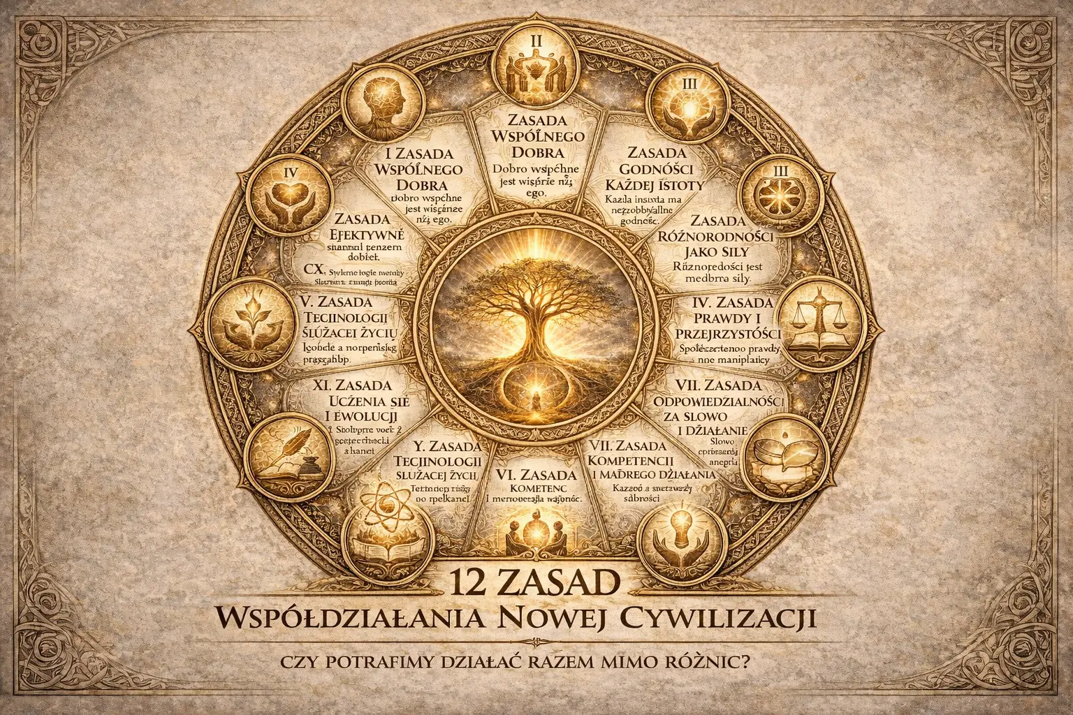 Mandala 12 Zasad Współdziałania Nowej Cywilizacji
