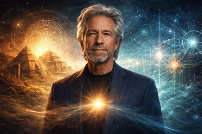 Portret Gregga Bradena z energią serca