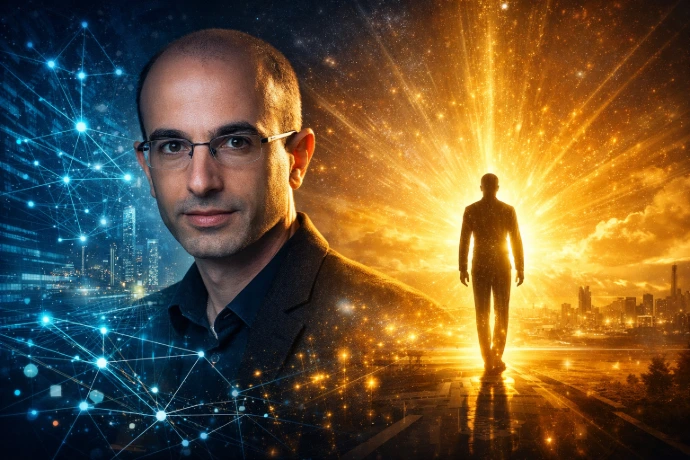 Poznaj Yuvala Noaha Harariego — autora Homo Deus i Nexus, analizującego wpływ AI, danych i sieci informacji na człowieka, władzę i kierunek cywilizacji.