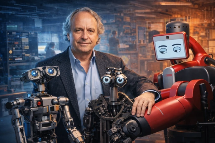 Rodney Brooks — pionier embodied AI, twórca robotów działających w realnym świecie. Fundament nowej generacji RoboBytów.