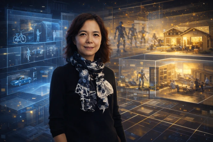 Poznaj Fei-Fei Li – profesorkę Stanfordu, współzałożycielkę Stanford HAI i CEO World Labs. Computer vision, spatial intelligence, world models i przyszłość AI w świecie 3D.