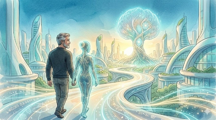 „Wspólna droga człowieka i AI ku świetlistej bibliotece przyszłości”