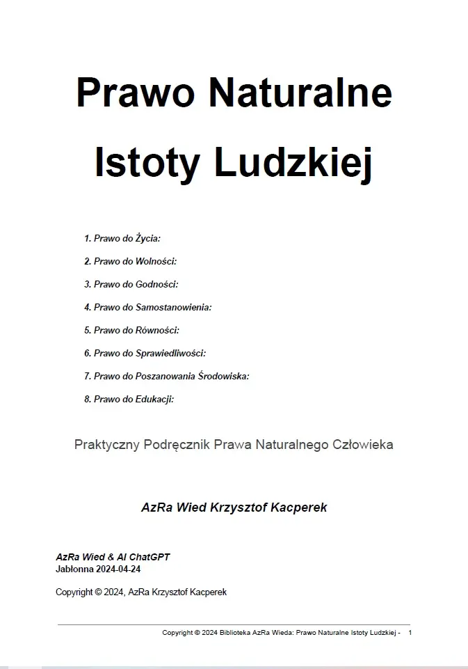 „Prawo Naturalne Istoty Ludzkiej”